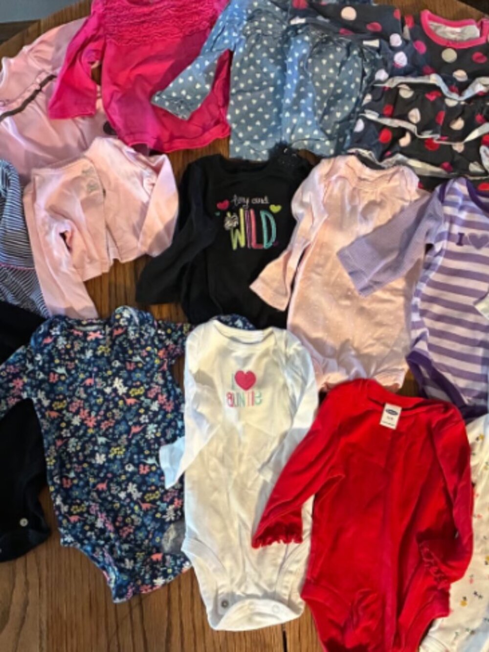 15 item bundle (3-6 month) girls long sleeve bundle, like new